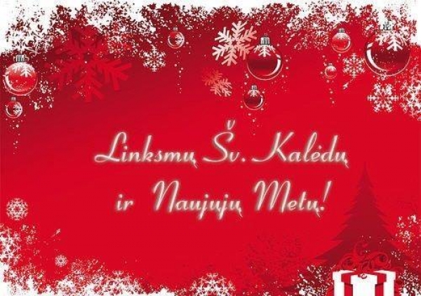 Linksmų Šventų Kalėdų, gerų ir sportiškų Naujųjų metų!!!